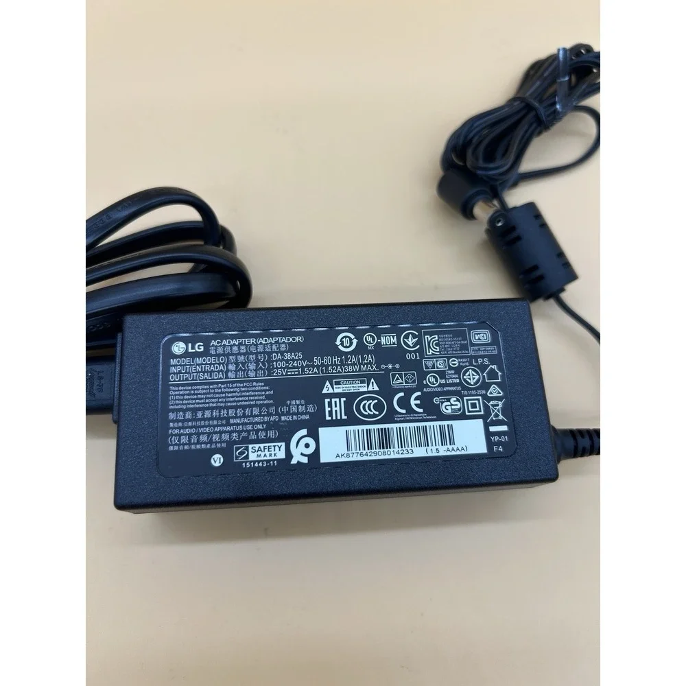 LG DA-38A25 AC Adapter Power Supply 25V 1.52A OEM for SK4D Sound Bar